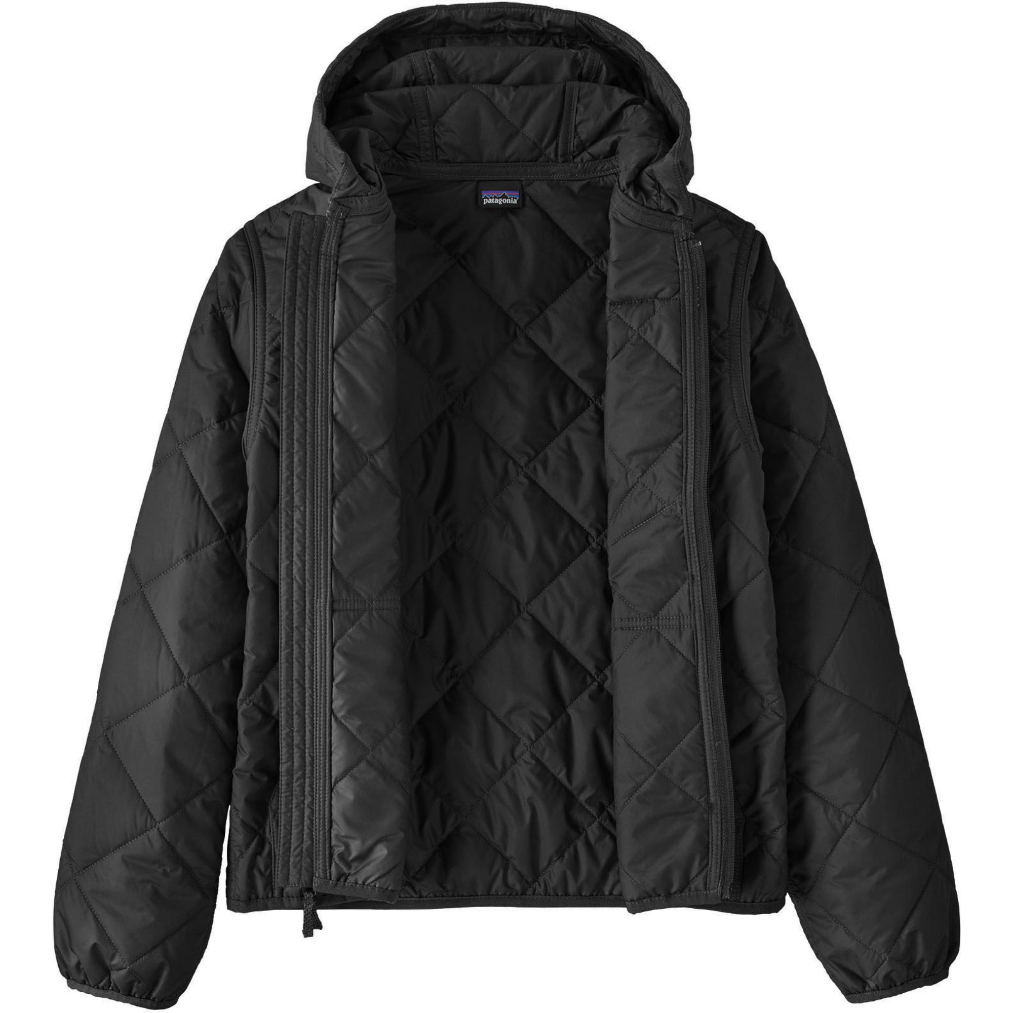 Детская стеганая толстовка с ромбовидным узором Patagonia, Black — фото 4