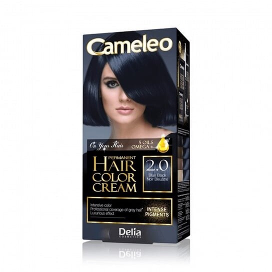 

Крем-краска для волос Cameleo, краска для волос 2.0 Синий Черный Delia Cosmetics
