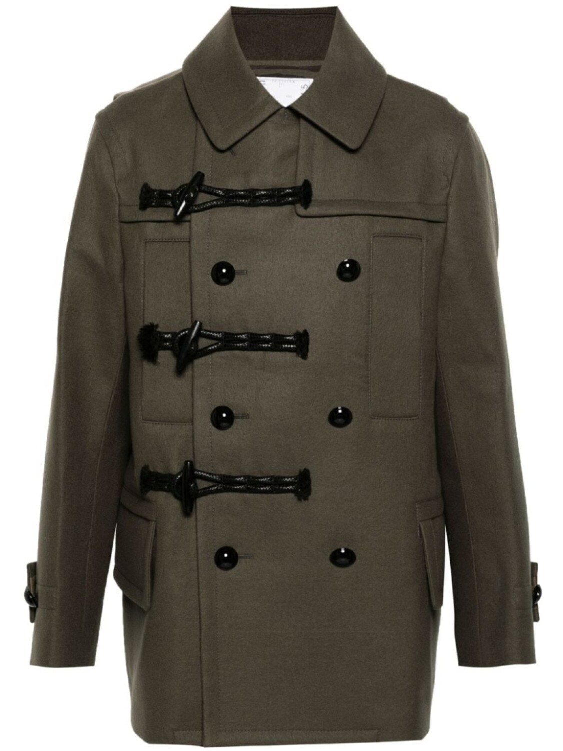 

Sacai шерстяное дафлкот, зеленый