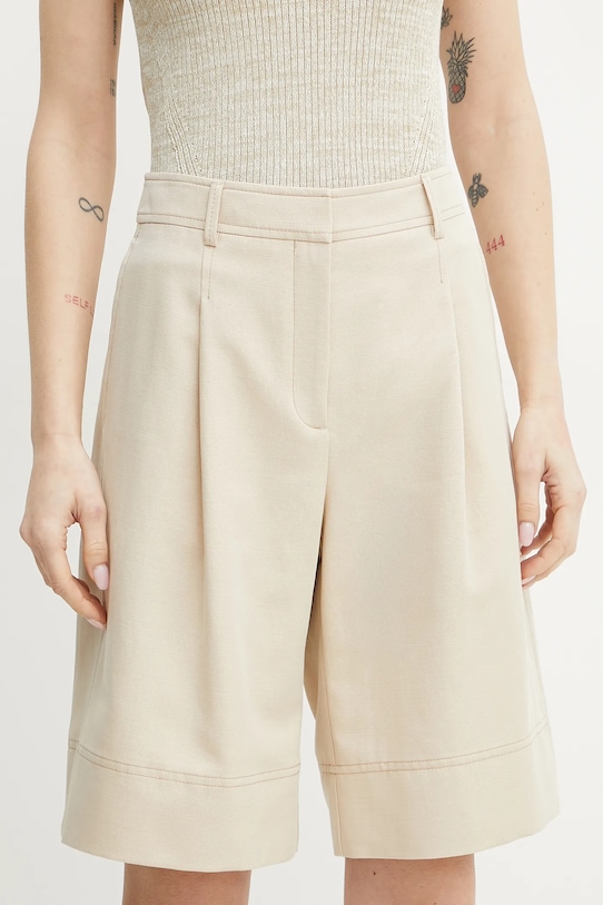 

Шорты с добавлением льна Boss Orange, бежевый