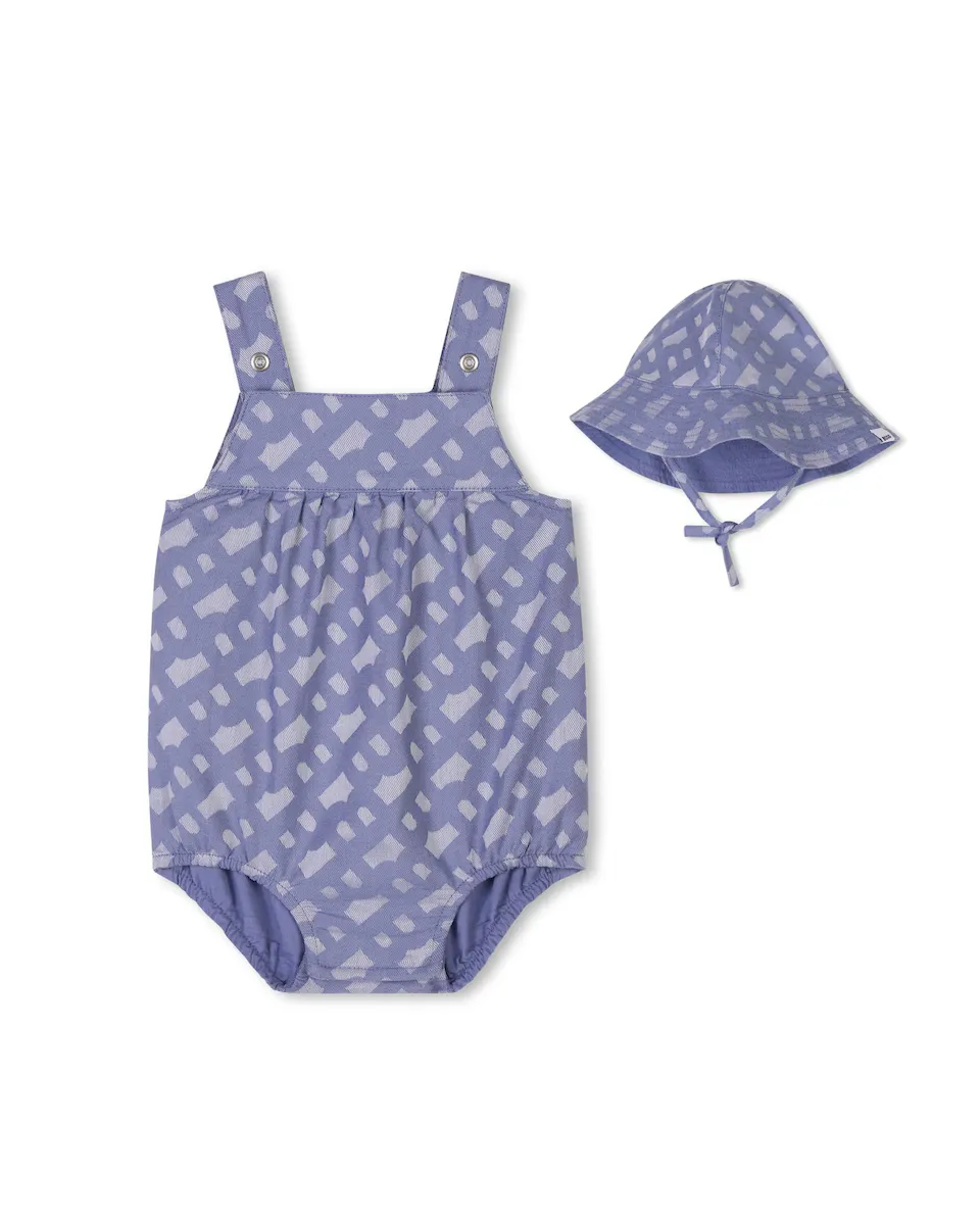 

Комплект для девочки в синем хлопковом цвете BOSS Kidswear, синий