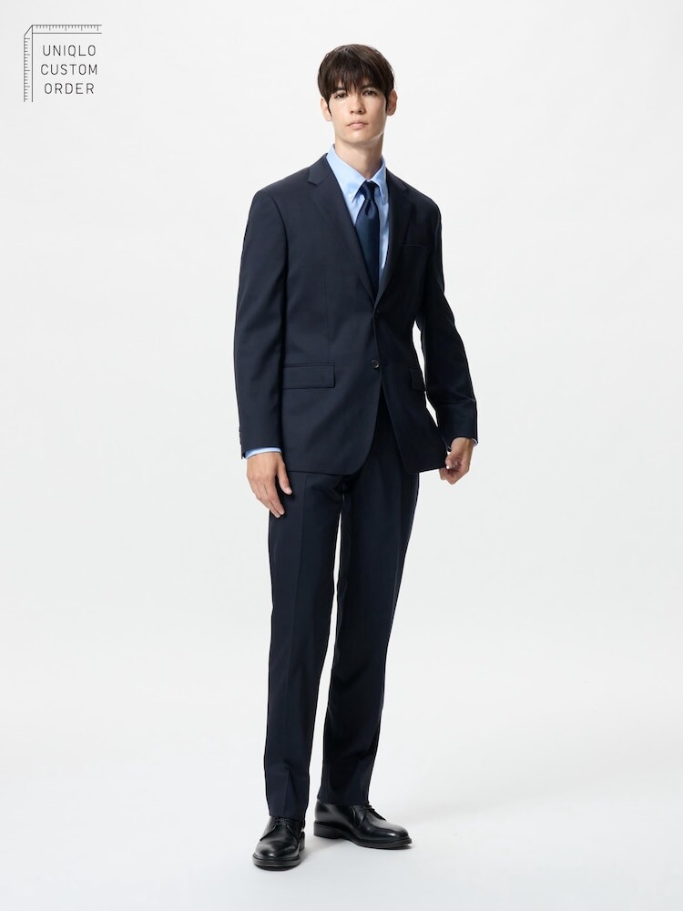 

Эластичные шерстяные брюки Uniqlo, синий