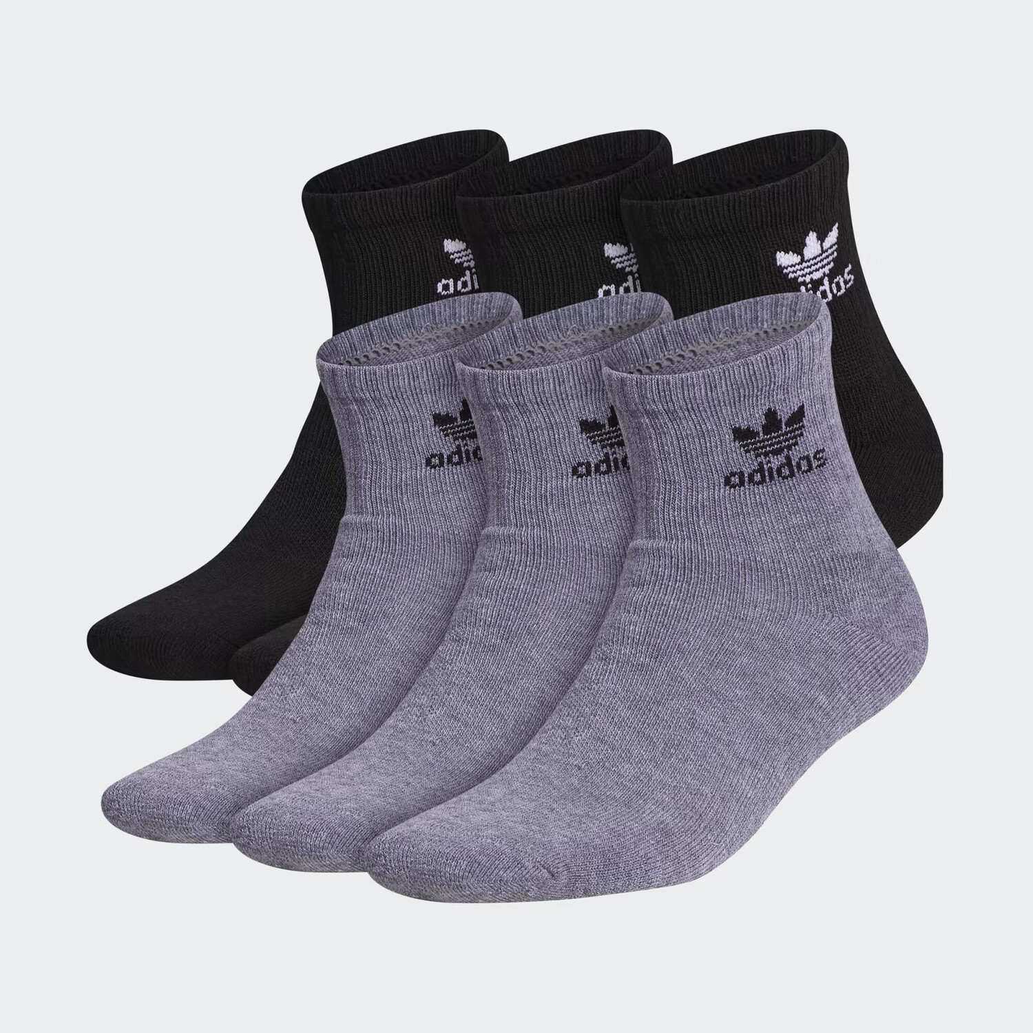 

Носки с трилистником, 6 пар Adidas, Medium Grey Heather