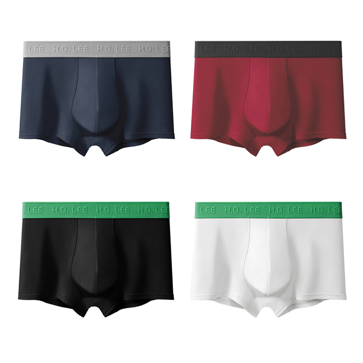 

Подарочный набор мужского белья 4 шт Lee, 4 Pack (темно-серый синий+красный+черный+белый)