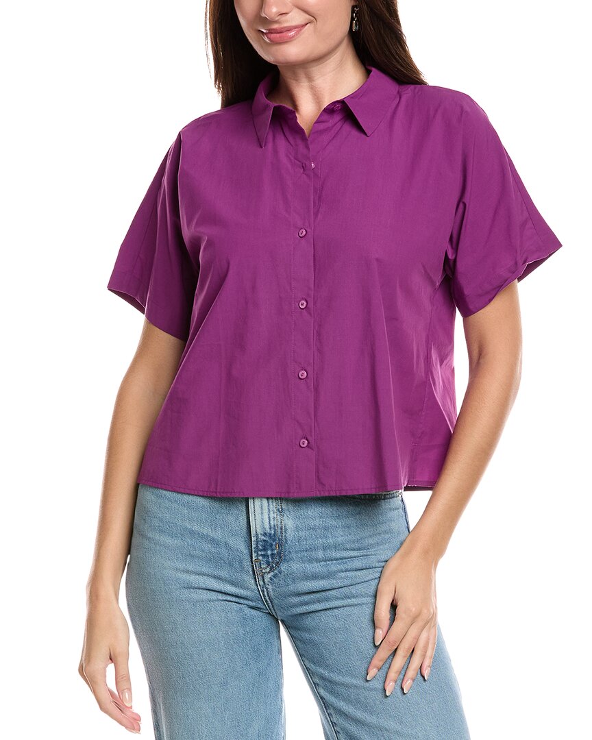 

EILEEN FISHER Классическая рубашка с воротником, фиолетовый