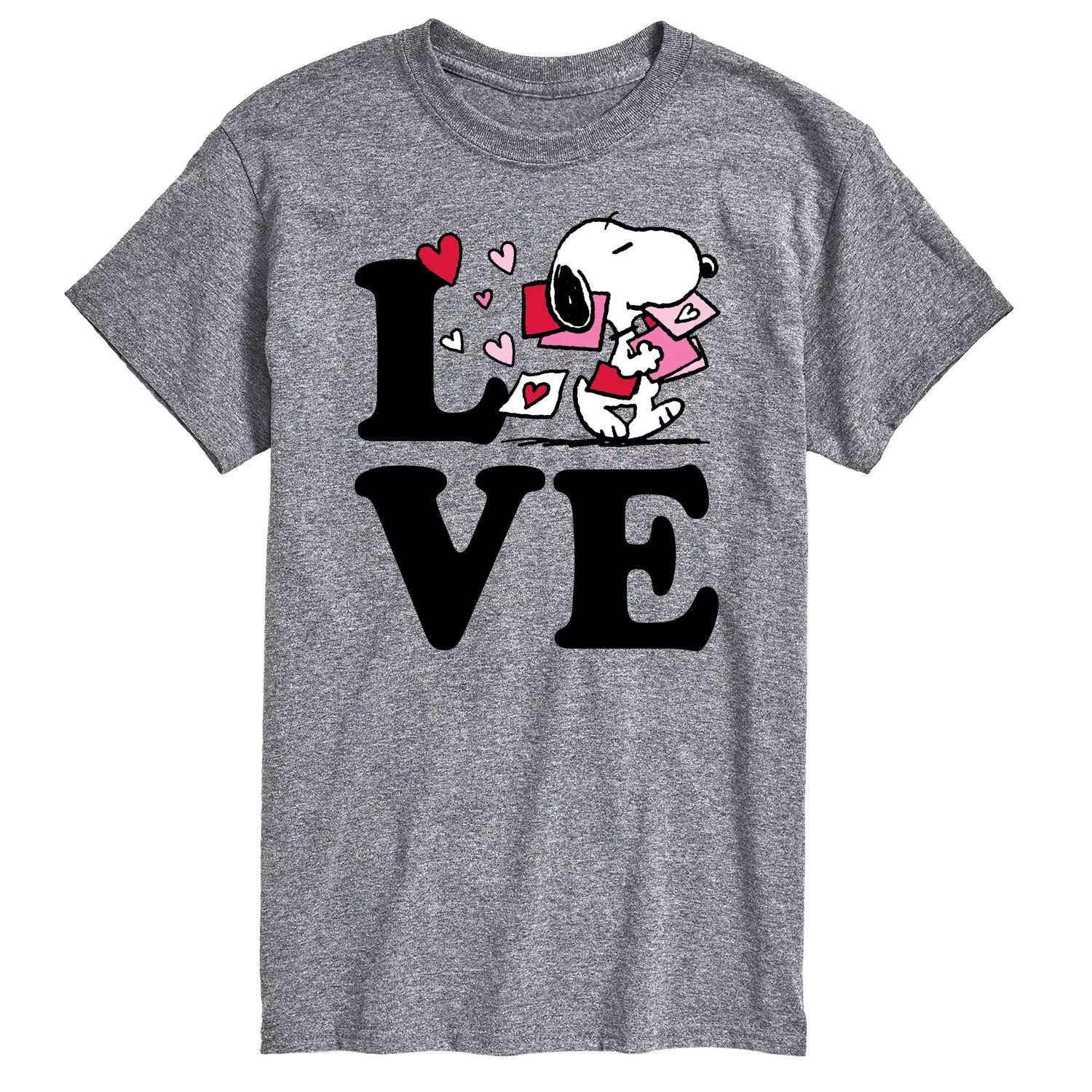 

Футболка Big & Tall Peanuts Love Snoopy Licensed Character, серый