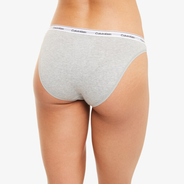 Современные трусы из эластичного хлопка с фирменным поясом Calvin Klein, серый — фото 4