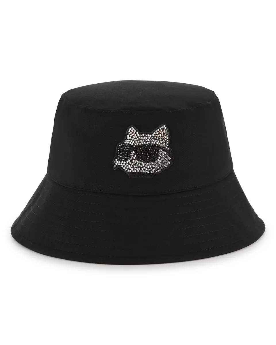 

Девичья рыбацкая шапка 100% хлопок Karl Lagerfeld Kids, чёрный