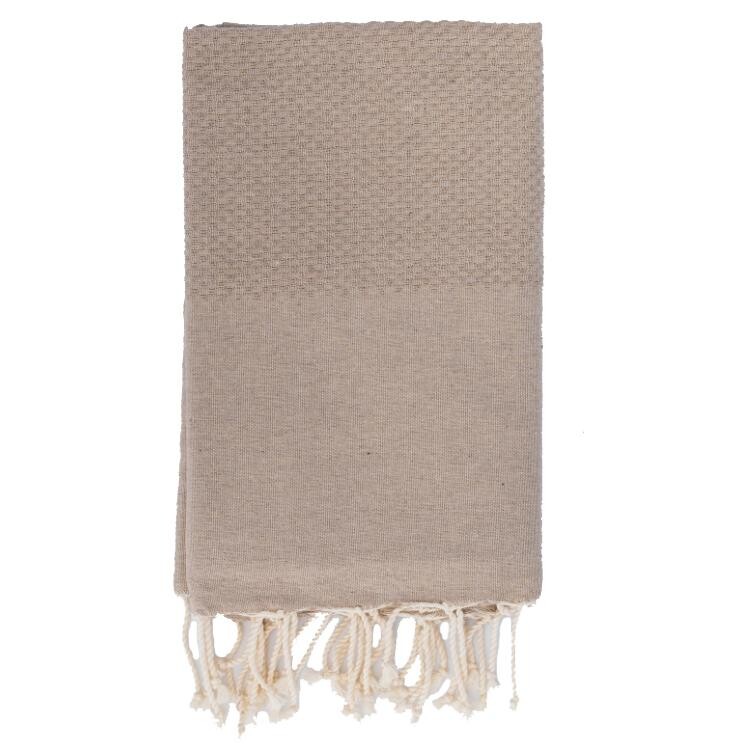 

Пляжное полотенце из однотонного чистого хлопка Fouta - Хаммам Lisola, цвет Sabbia