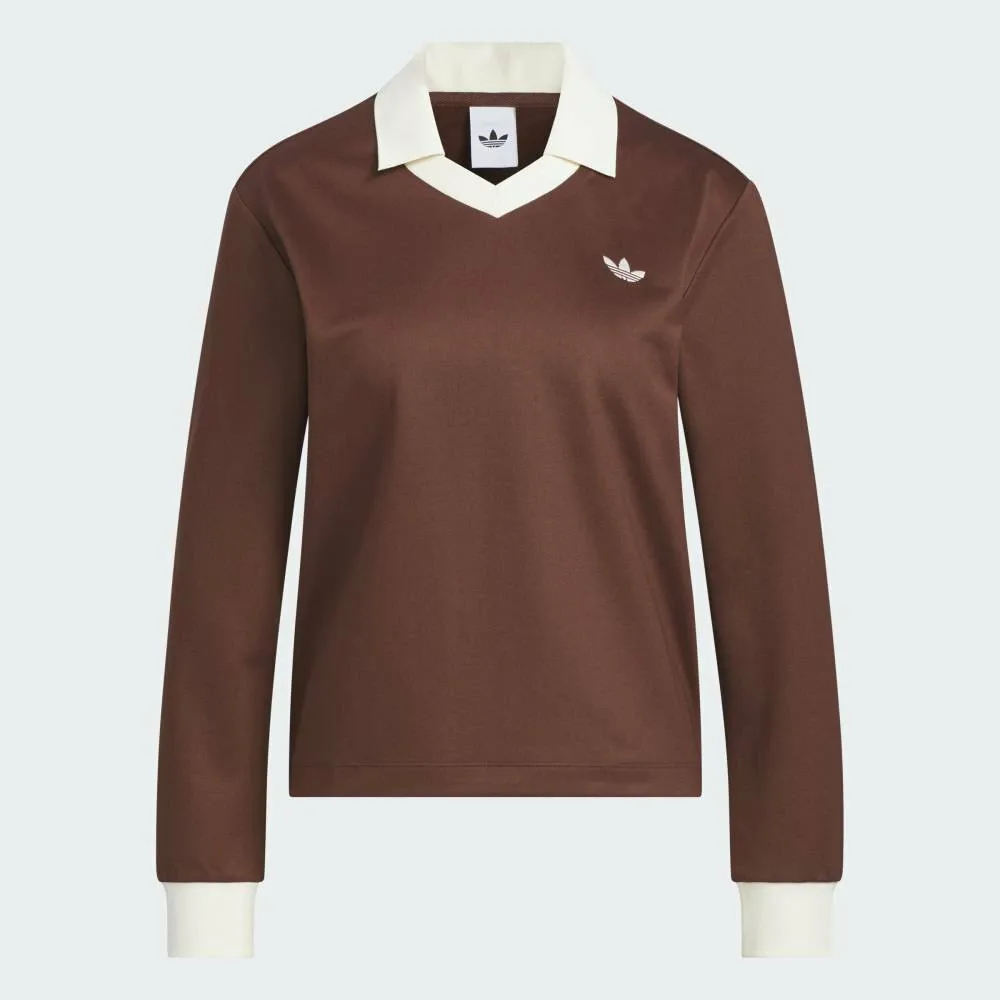Футболка с V-образным вырезом и длинными рукавами Adidas, brown — фото 4