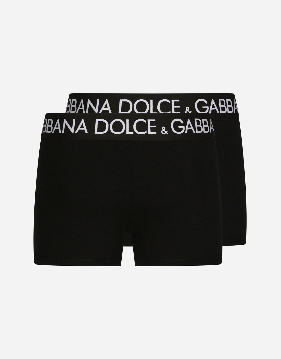 Двойной комплект боксеров из хлопкового джерси DOLCE & GABBANA, черный — фото 2