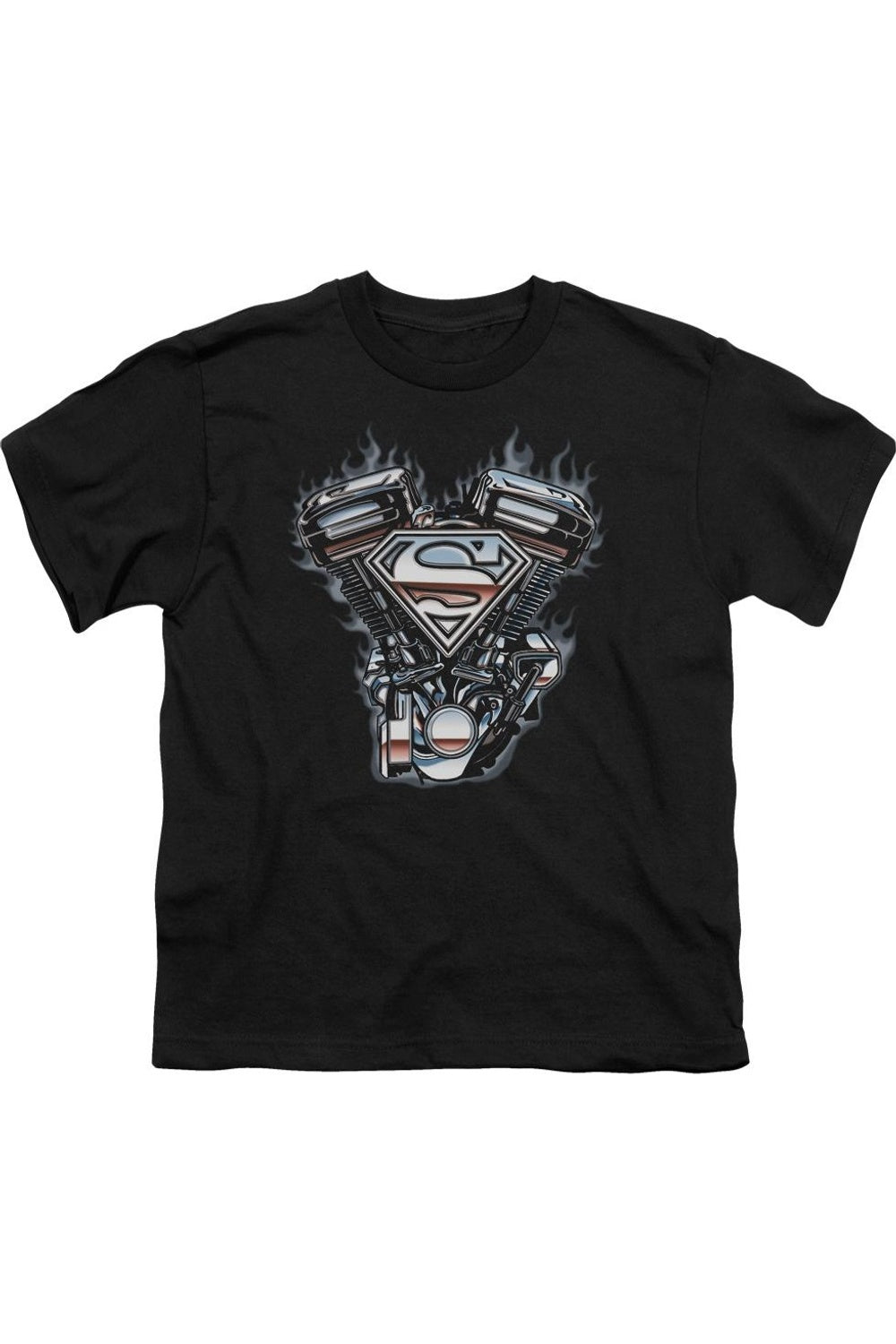 

Футболка с коротким рукавом для детей с логотипом Superman V Twin Gildan, черный