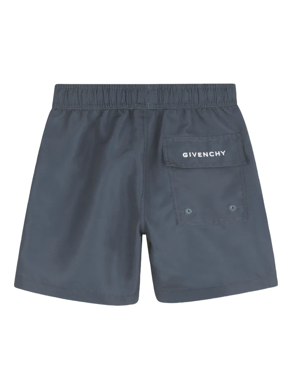 Плавки-шорты с кулиской и эффектом омбре Givenchy Kids, серый — фото 2