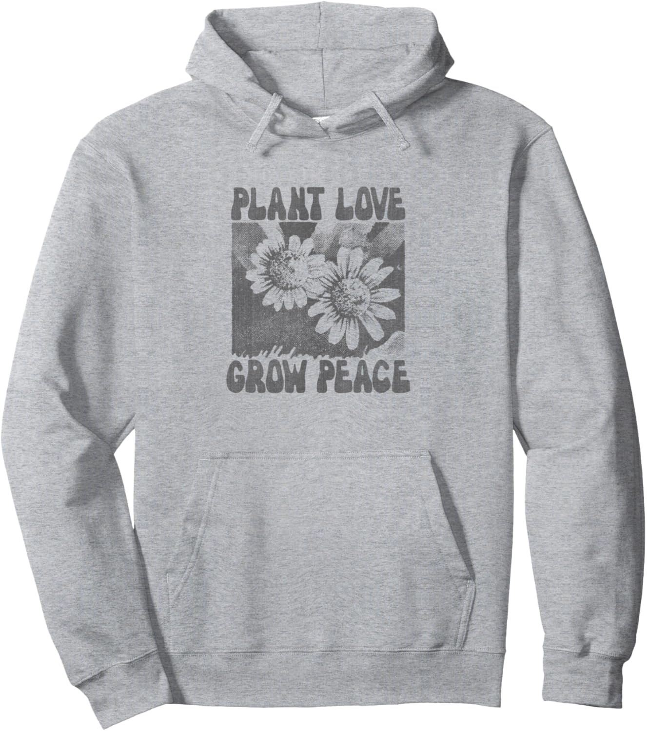 

Толстовка Plant Love Grow Peace Grey Daisies, серая Trendy Apparel, Серый, Толстовка Plant Love Grow Peace Grey Daisies, серая Trendy Apparel