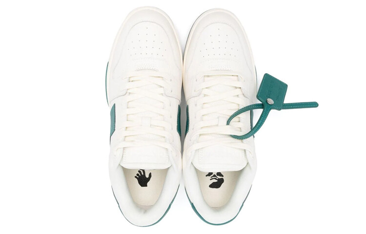 Кроссовки мужские Off-White Out Of Office, белый / изумрудный — фото 4