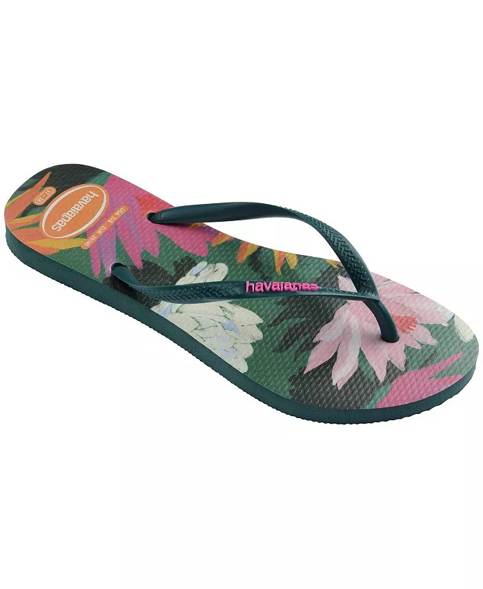 Женские летние сандалии-слипоны Slim Havaianas, зеленый