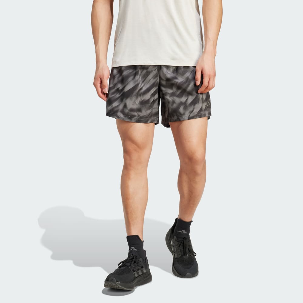

Спортивные шорты Adidas Own The Run Allover Print Shorts, цвет Grey Four/Black