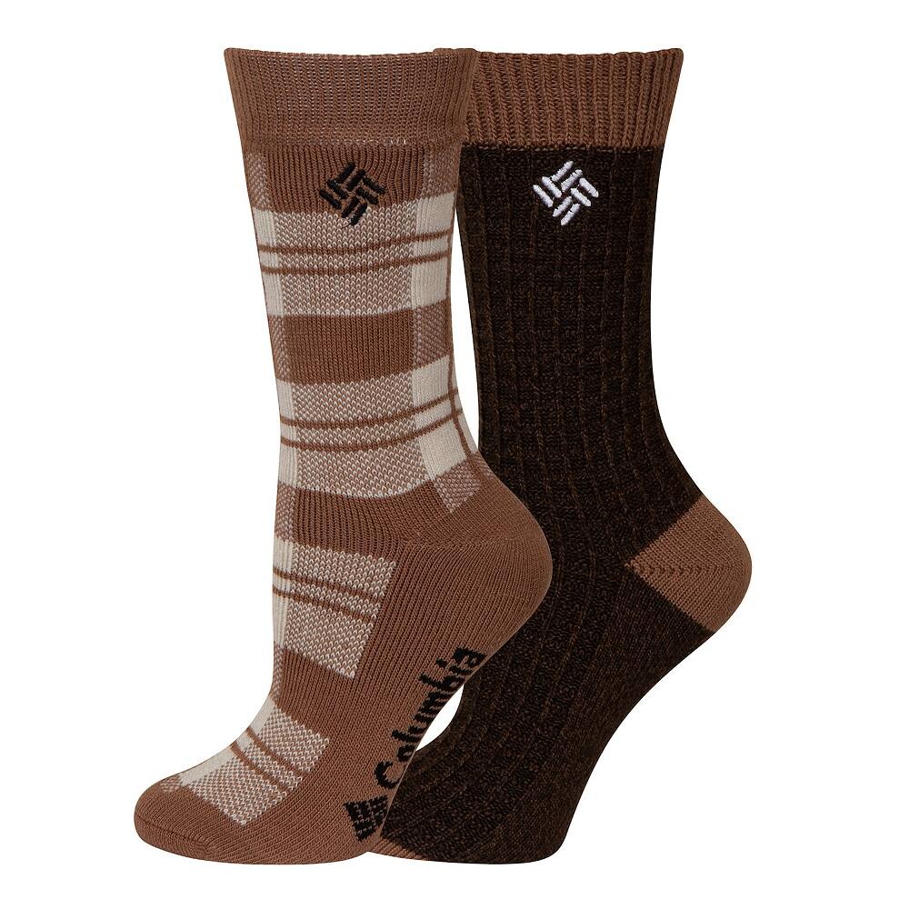 

Женские термоноски Columbia Perfect в клетку, 2 пары, цвет Camel Brown