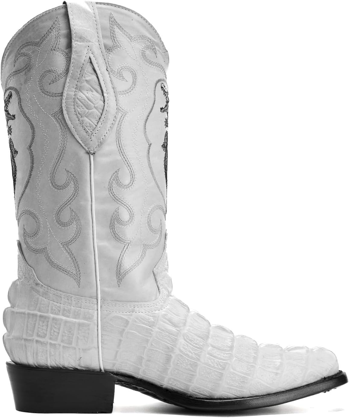 Мужские вестерн-сапоги Joe Boots 904 Classic с экзотическим принтом каймана, натуральная кожа, носок J, кожа подошва Joe Exclusive, Bone — фото 3