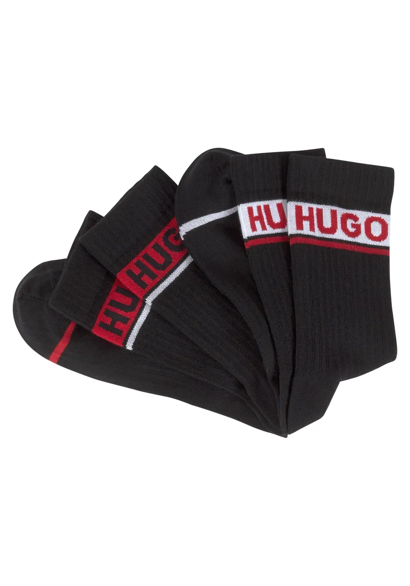 

Носки HUGO Underwear (2 шт.) с контрастным логотипом, черный