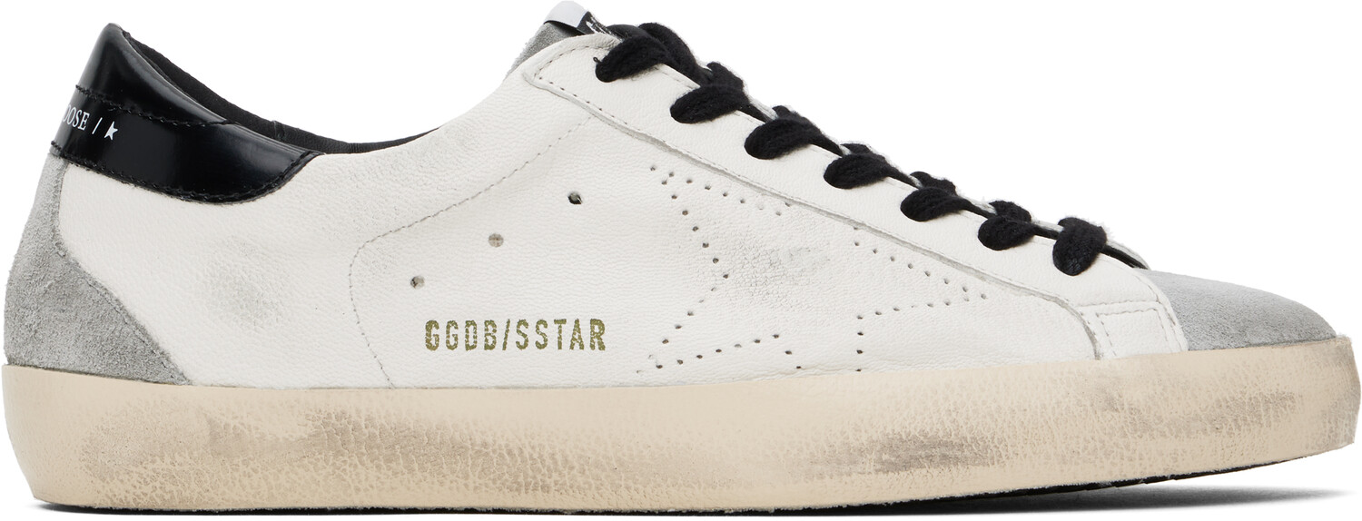

Белые и серые кроссовки Super-Star Golden Goose, белый/серый/черный