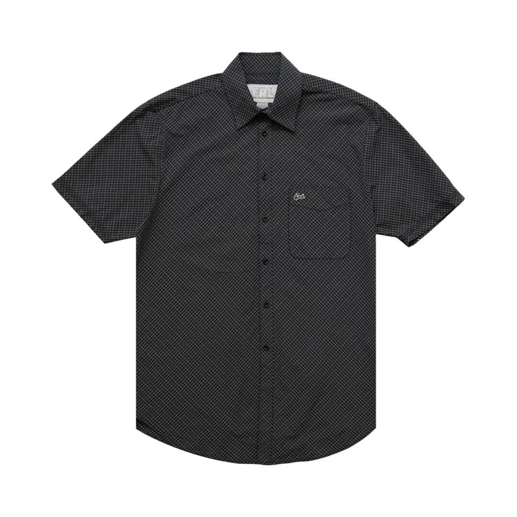 

Рубашка ERL Mini Plaid Short-Sleeve Shirt 'Black', черный