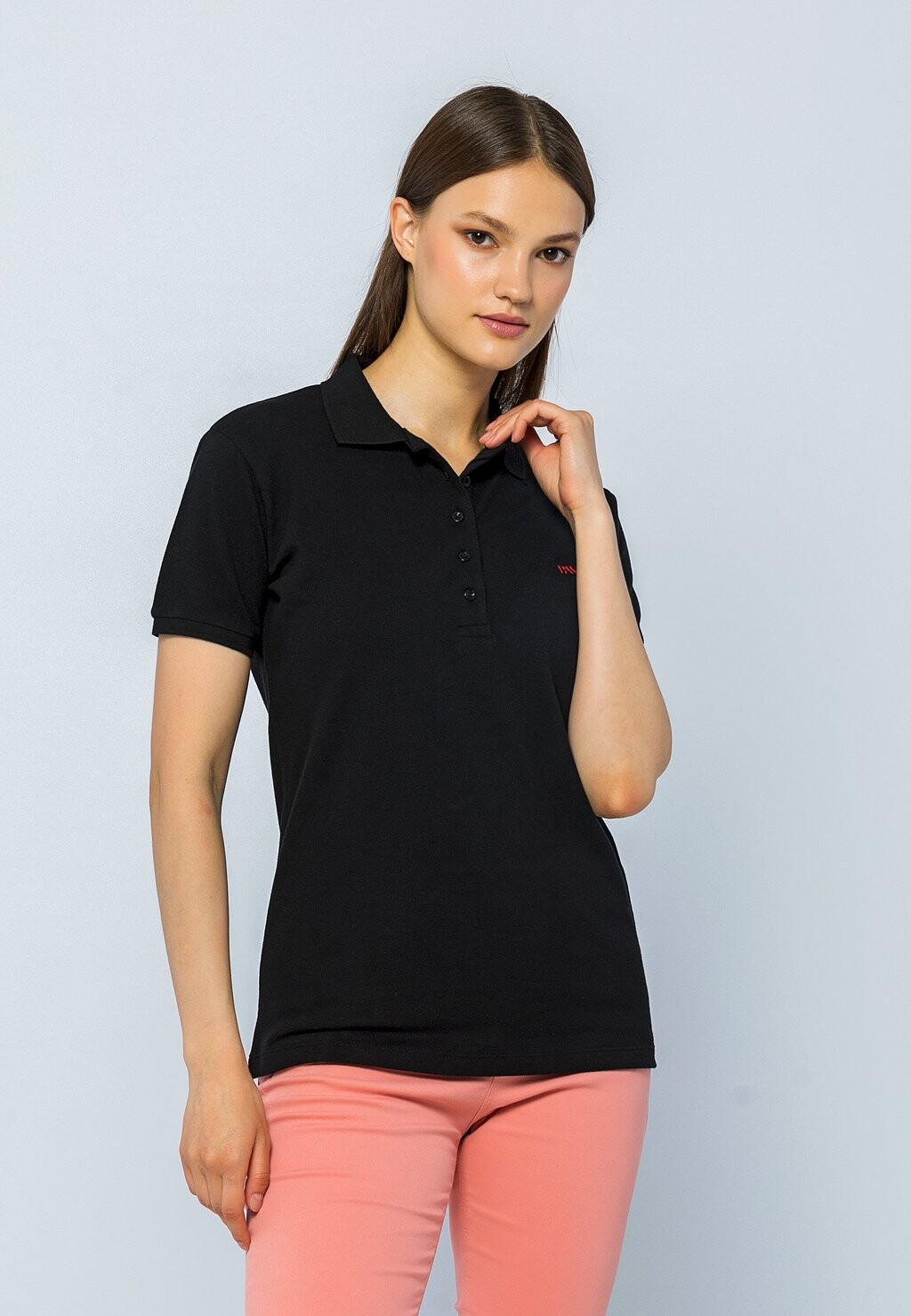 

Поло SHORT SLEEVE CASUAL Basics and More, черный