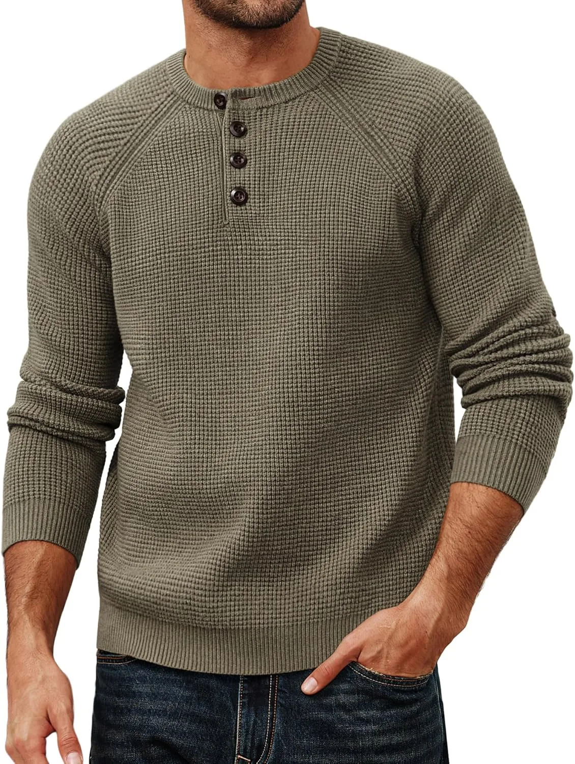 

PJ PAUL JONES мужской свитер Casual Waffle Pullover с пуговицами