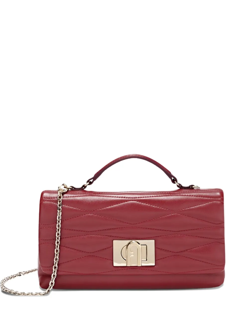 

Стеганая мини-сумка Furla 1927 с цепочкой, красный