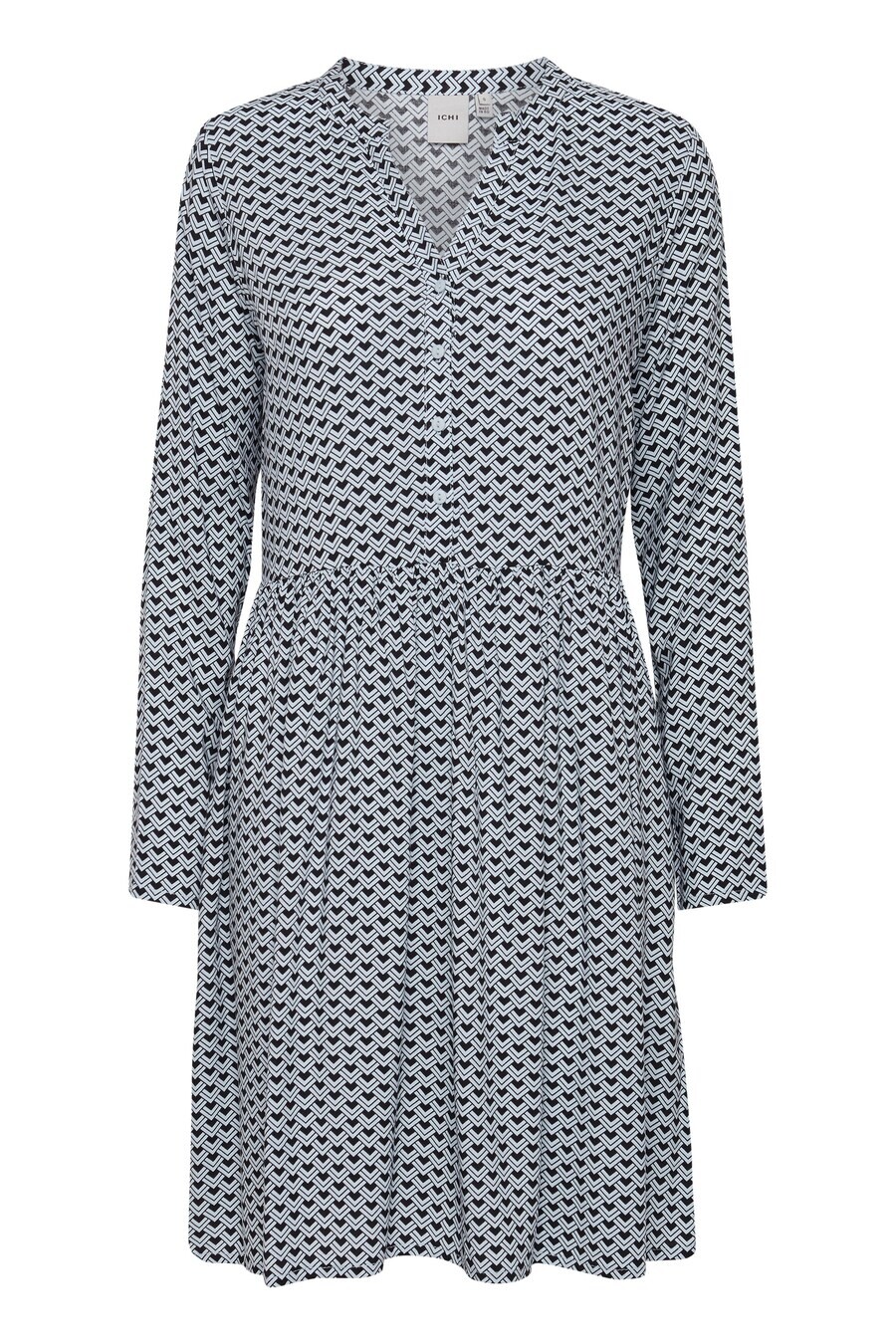 

Платье рубашка ICHI Shirt Dress VERA, пятнистый синий