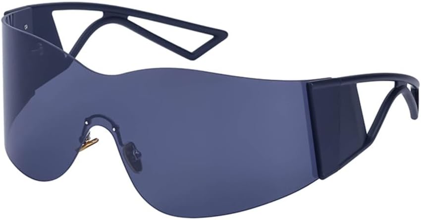 

Большие безободковые солнцезащитные очки в стиле панк для женщин и мужчин, роскошные безоправные солнцезащитные очки, женские цельные очки, аксессуары LVTFCO, Matt Black