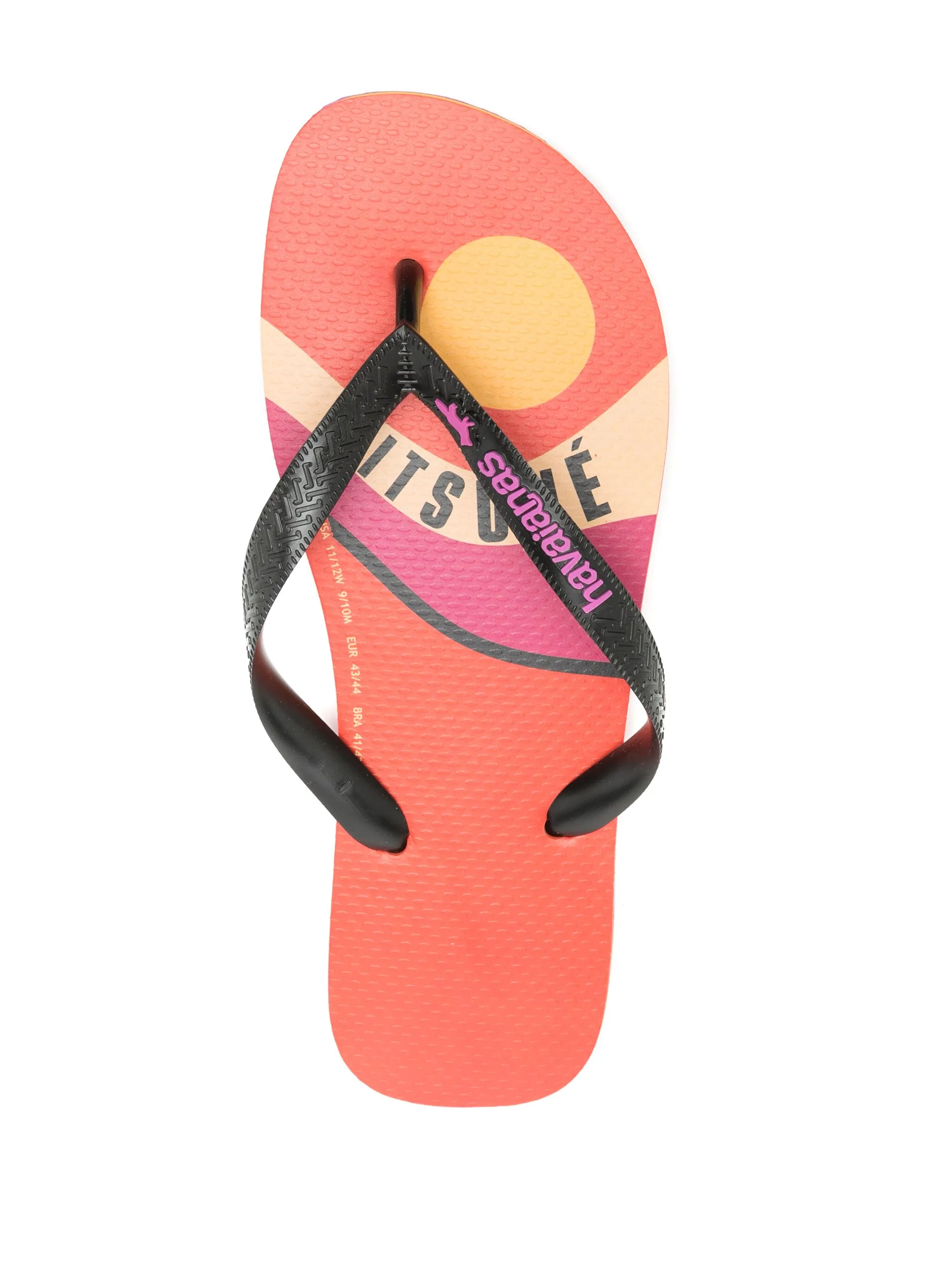 Шлепанцы Wave из коллаборации с Havaianas Maison Kitsuné, красный — фото 4