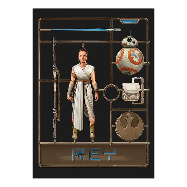 

Фреска Komar Star Wars Toy Rey, разноцветный