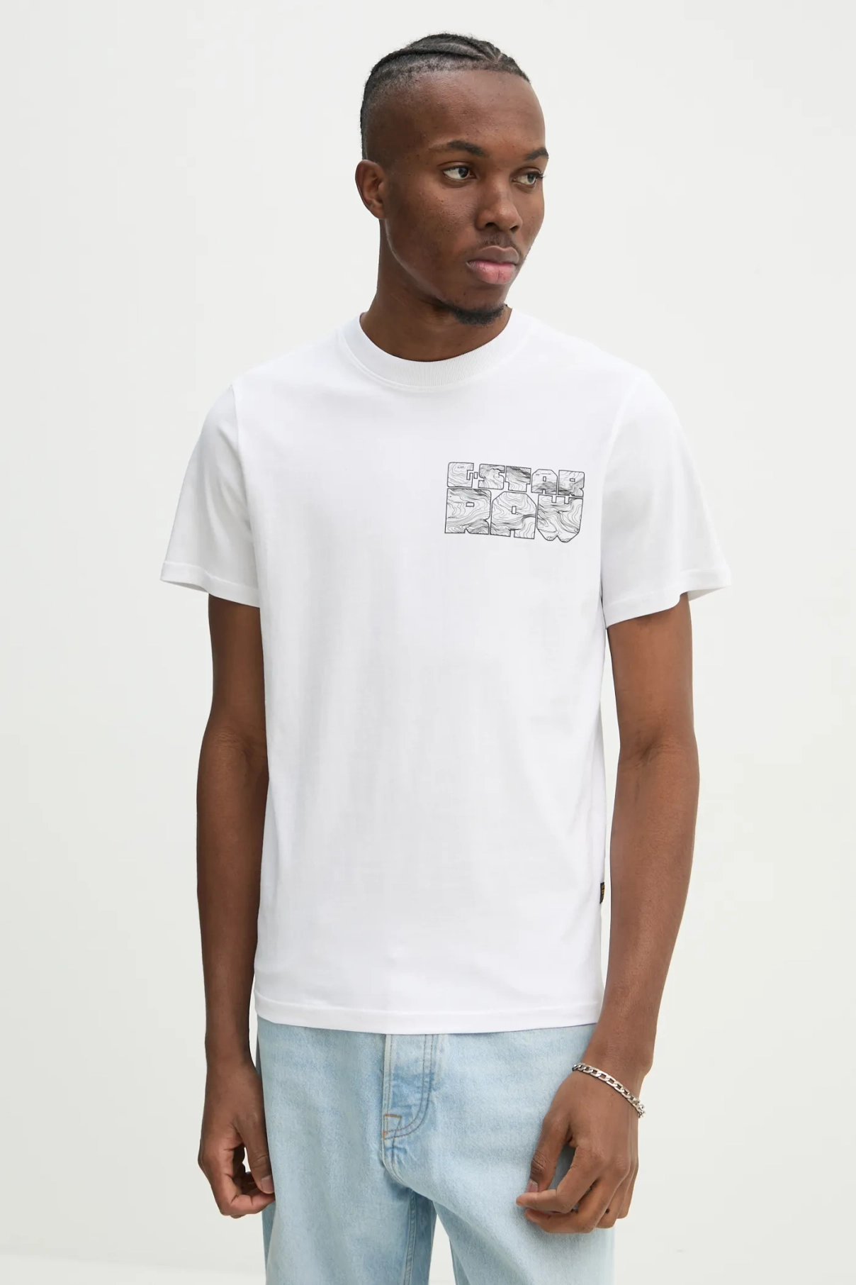 

Хлопковая футболка G-Star Raw, белый