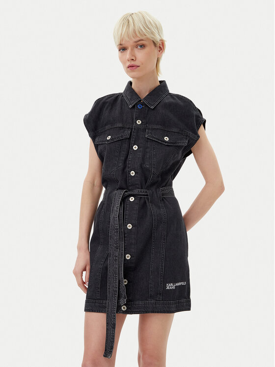 

Джинсовое платье стандартный крой A2W13023 Karl Lagerfeld Jeans, серый