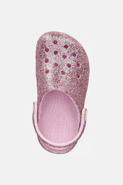 Сланцы Crocs Classic Chunky Glitter Clog T, розовый — фото 4