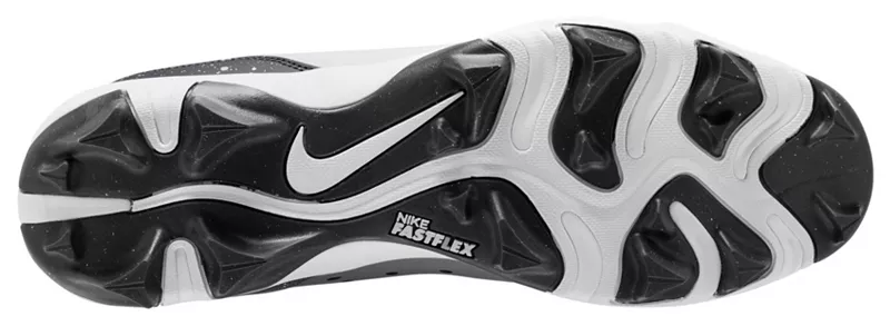 Мужские бейсбольные бутсы Nike Alpha Huarache Keystone 4 RM, черный/белый/серый — фото 2