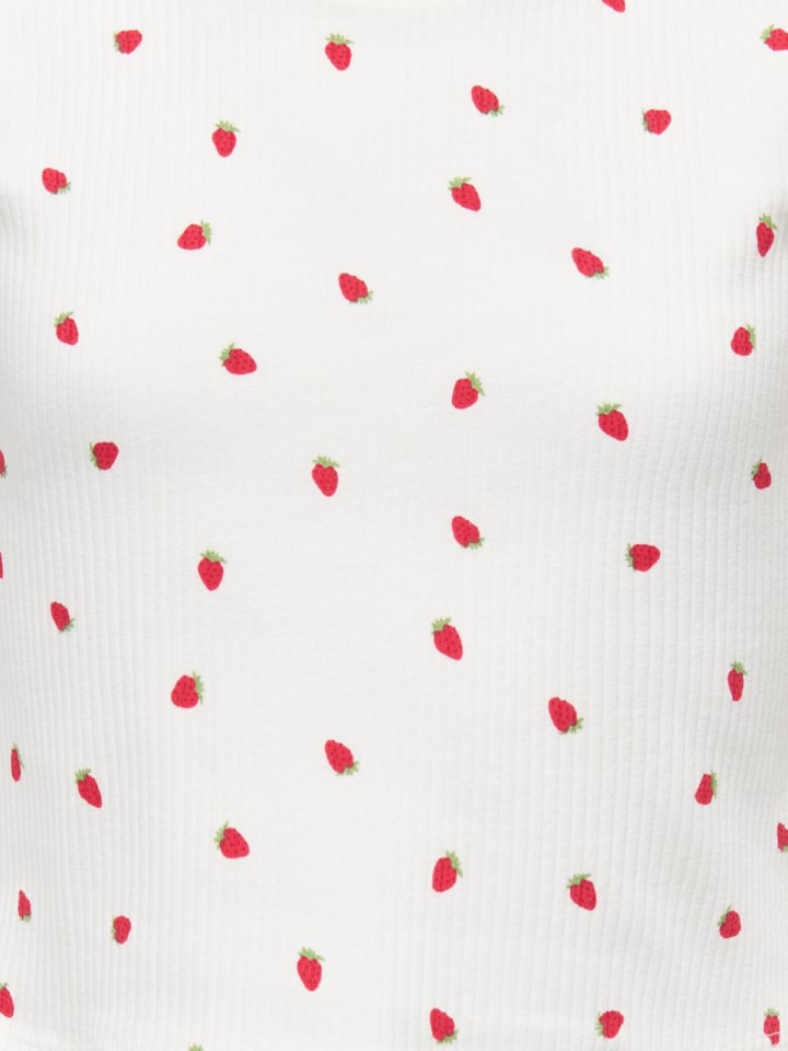 KIDS ONLY Футболка KOGBELLA LIFE AOP S/S TOP JRS с изображением клубники и танцовщицы в облаках — фото 3