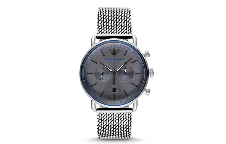

EMPORIO ARMANI Часы Wrist Watch Quartz Movement Stainless Steel Strap Gray Dial Men's Watch AR11383, Silver Gray Watch Dial