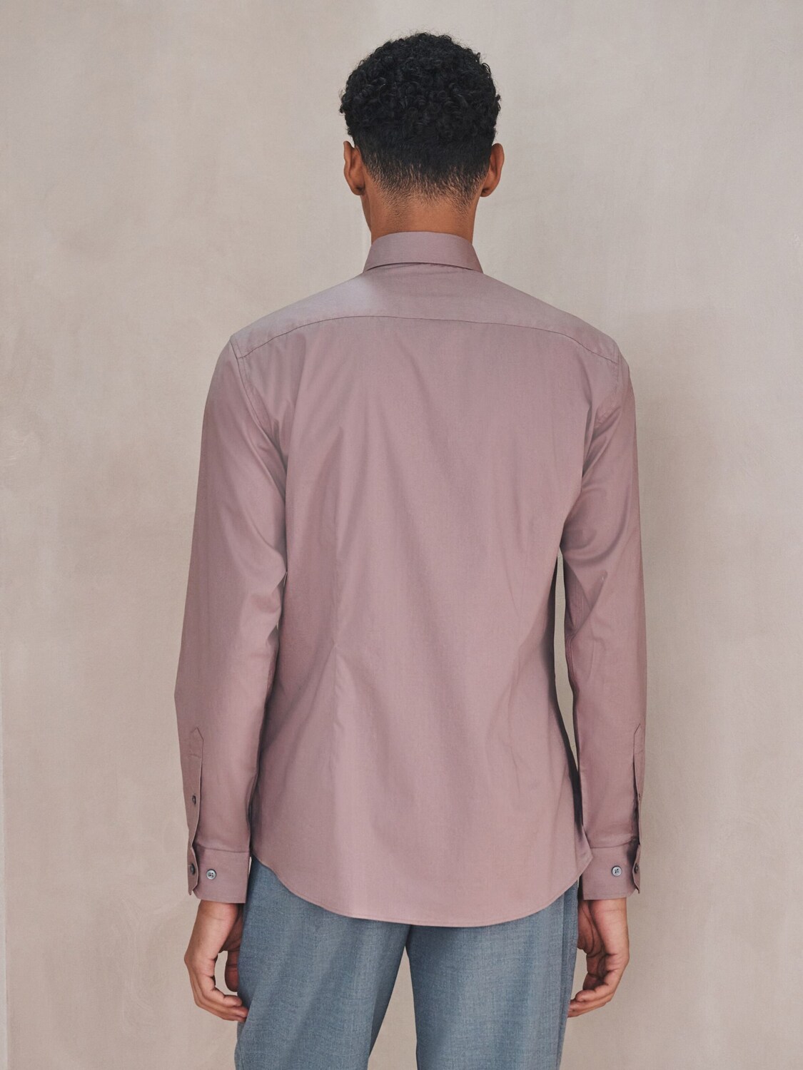 Next Рубашка slim fit на пуговицах в цвете Mauve — фото 2