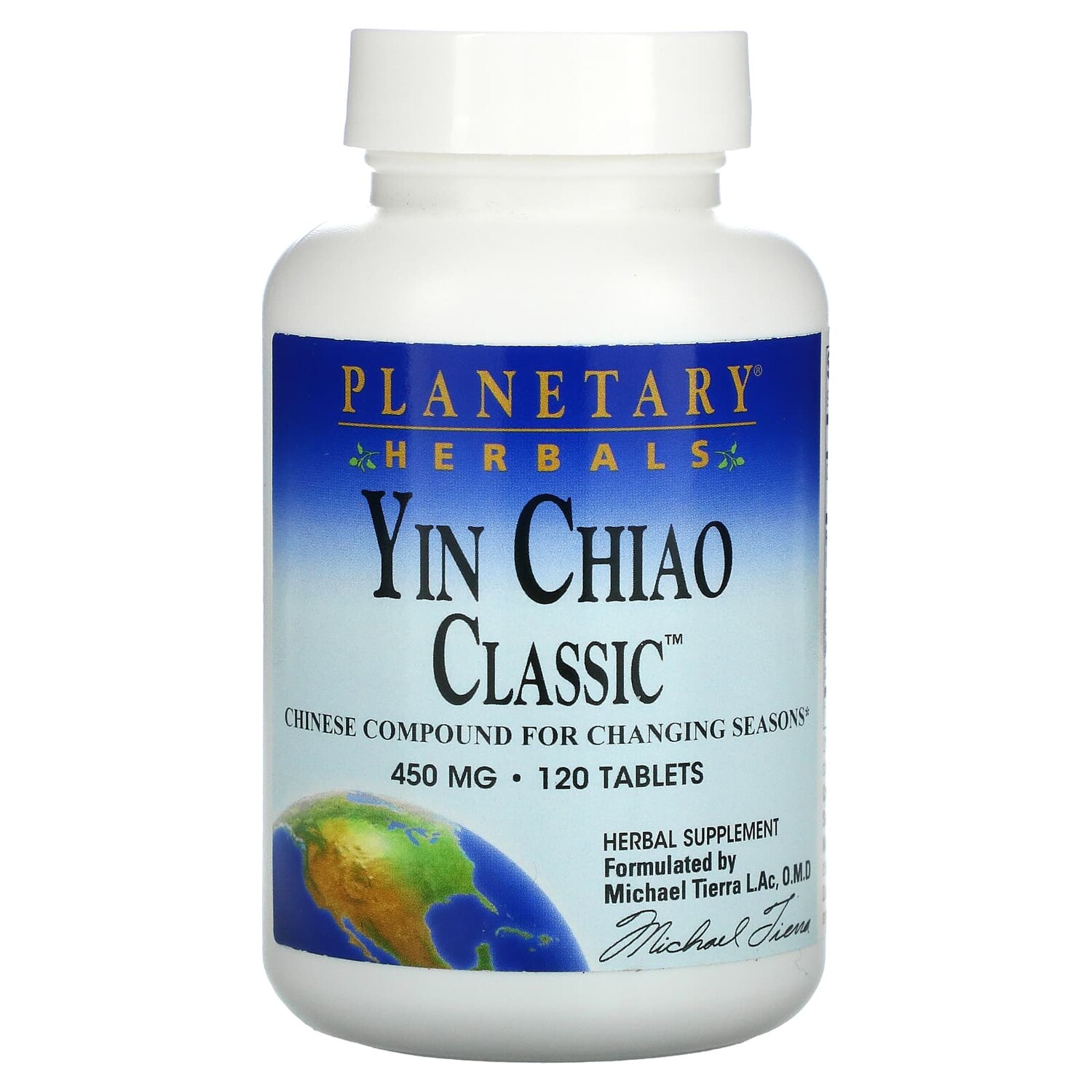 

Planetary Herbals Yin Chiao Classic 450 мг 120 таблеток