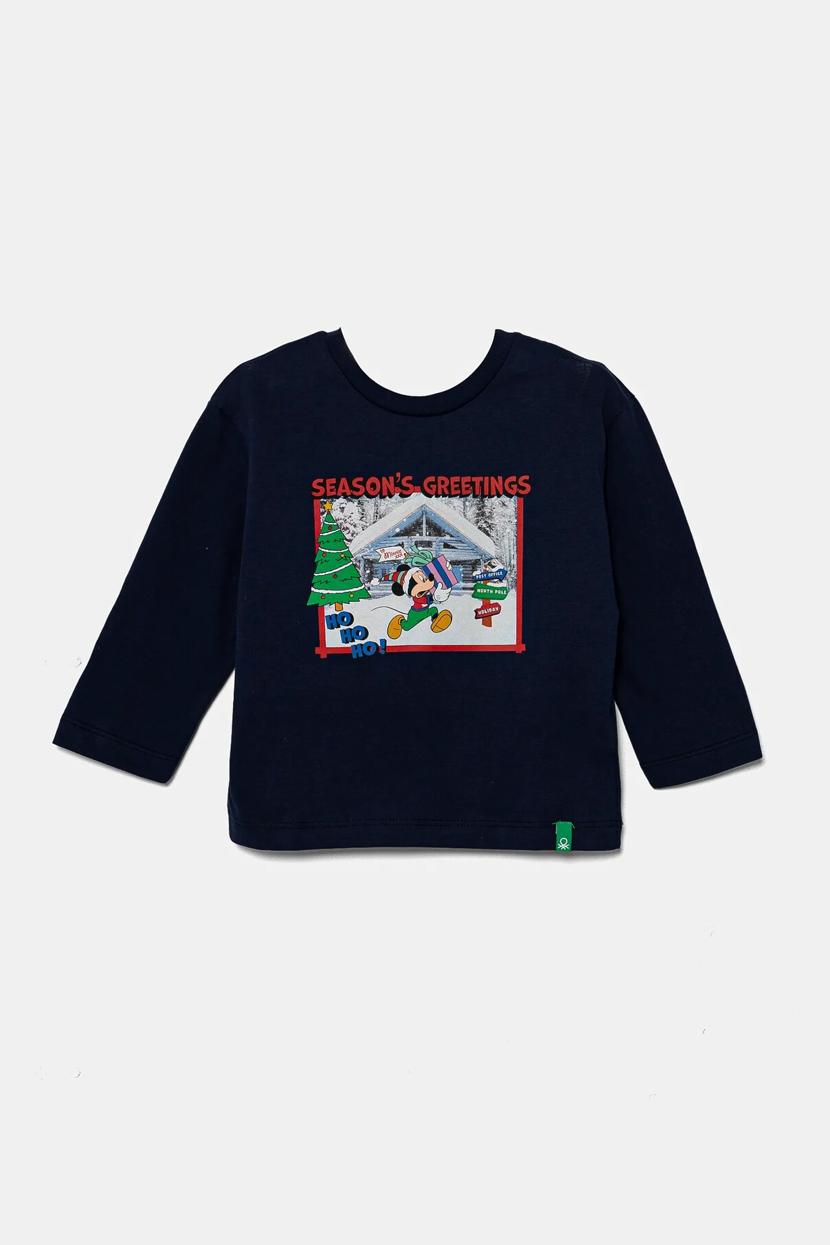 

Хлопковая детская кофта с длинными рукавами United Colors Of Benetton, темно-синий