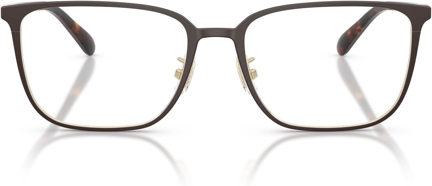 

COACH Мужские очки для зрения квадратной формы Hc5195td, Matte Dark Brown/Light/Demo Lens