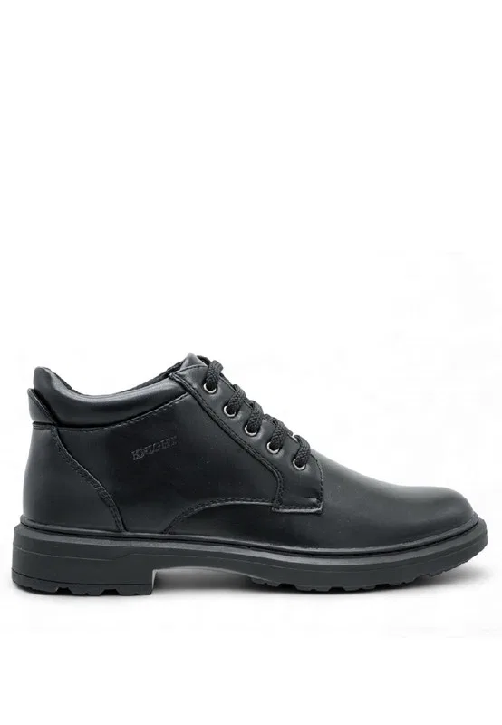 Мужские лоферы slip-on, кожаные, модель 250130181 Knight, черный