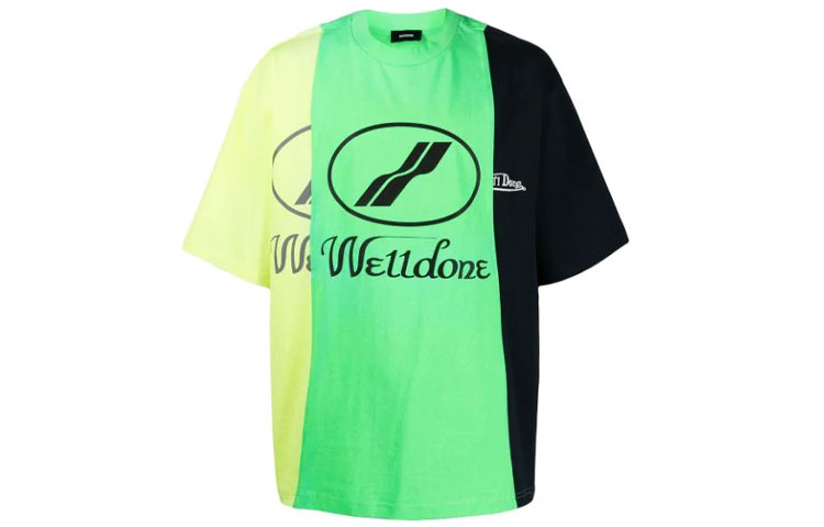 

We11Done Футболки унисекс, желтые, зеленые, черные, с круглым вырезом, умеренно прямой крой, Черный, We11Done Футболки унисекс, желтые, зеленые, черные, с круглым вырезом, умеренно прямой крой