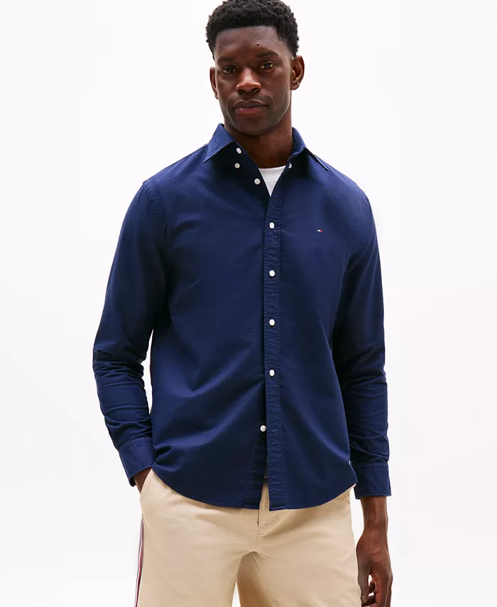 

Мужская классическая рубашка Oxford Heritage Tommy Hilfiger, синий