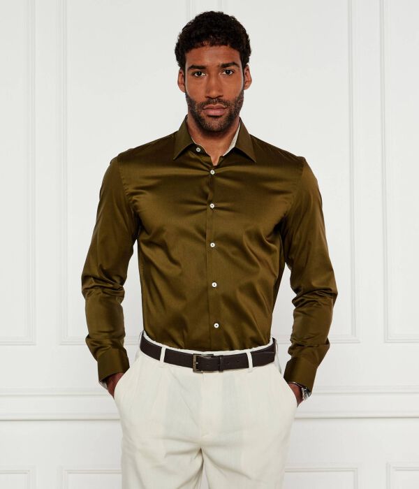 

Рубашка h-hank-kent-c3-214 Slim fit Boss, зеленый