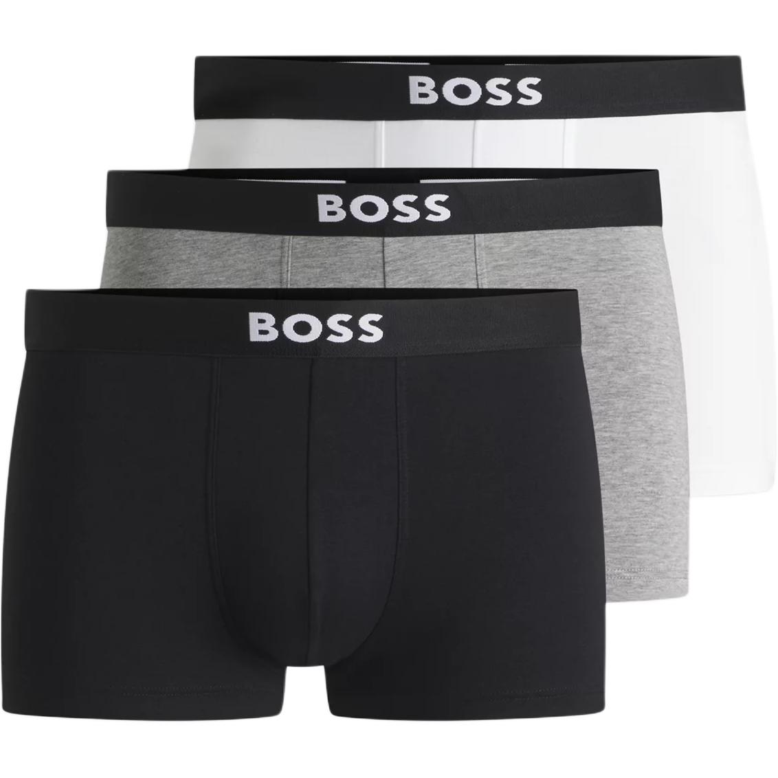 

Боксеры с логотипом на поясе, упаковка из трех штук HUGO BOSS, черный