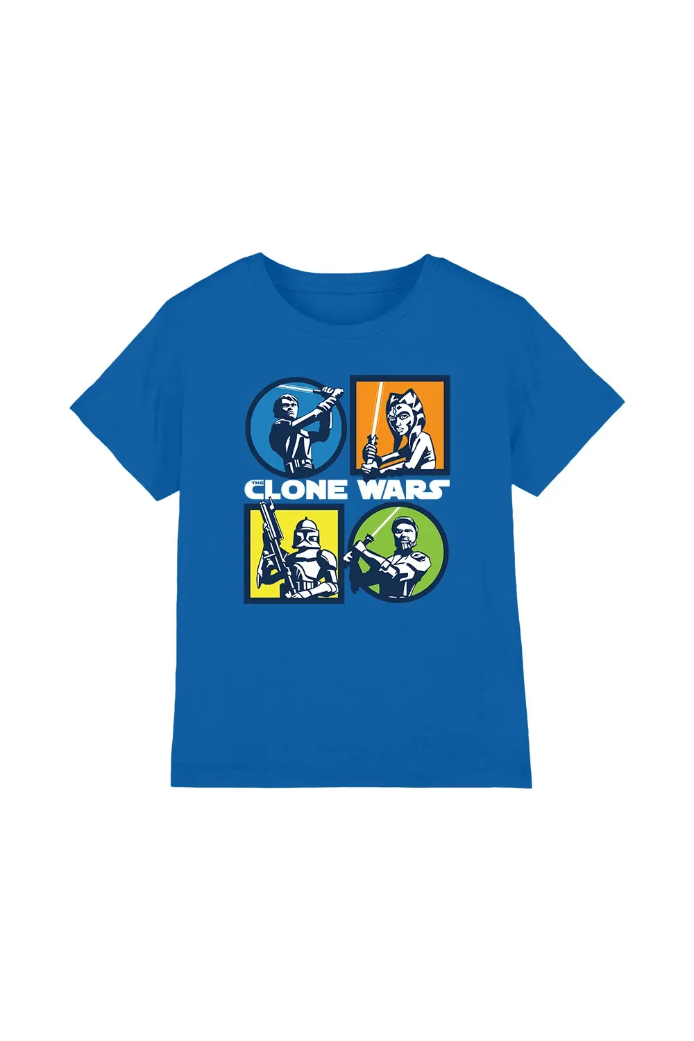 Футболка детская с принтом Star Wars Clone Wars, синий