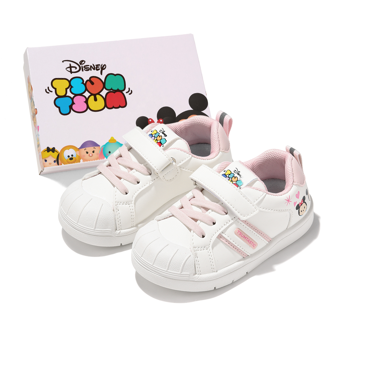 

Детские кроссовки для скейтбординга Pine Nut для дошкольников Disney, бежевый/белый/розовый